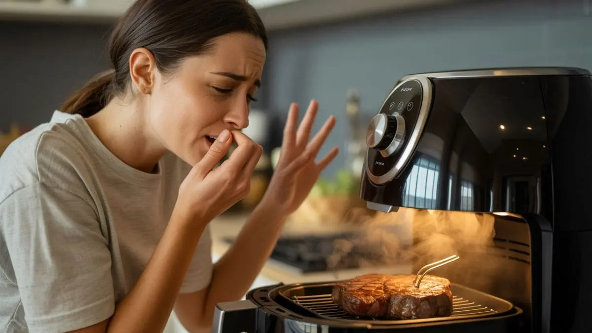 how to remove plastic smell from air fryer